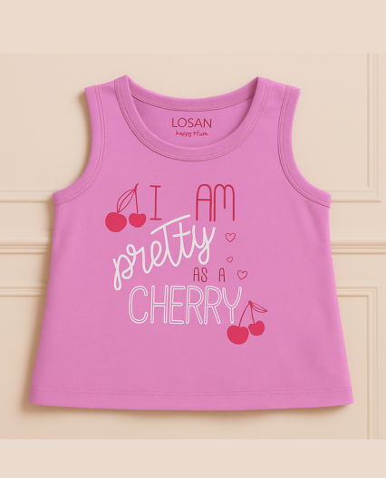 Camiseta sin mangas para niña estampada marca losan