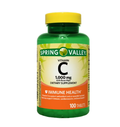 Vitamina C 1000  mg Marca  spring valley x 100 pastillas