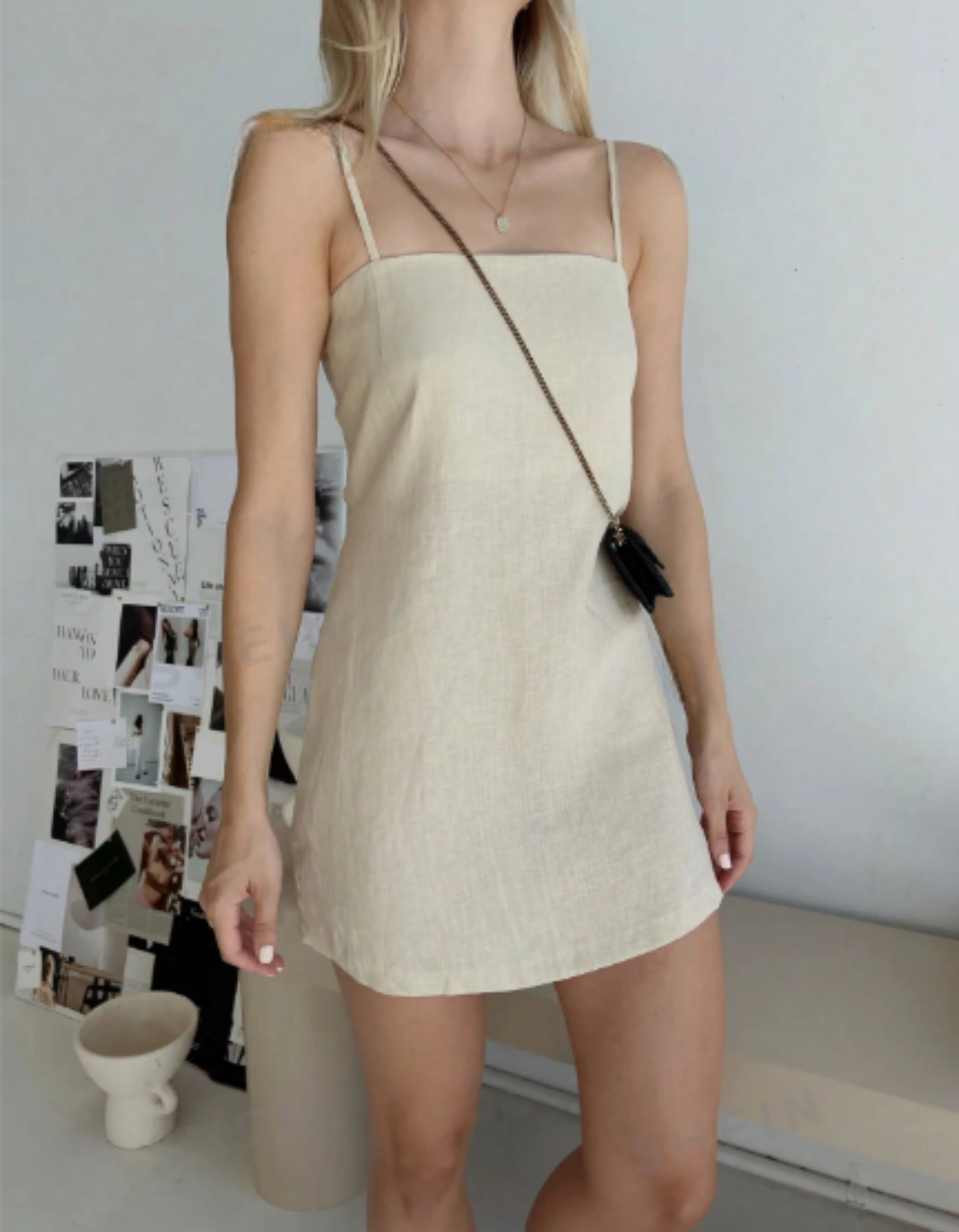 Vestido Mini con tirantes delgados para mujer
