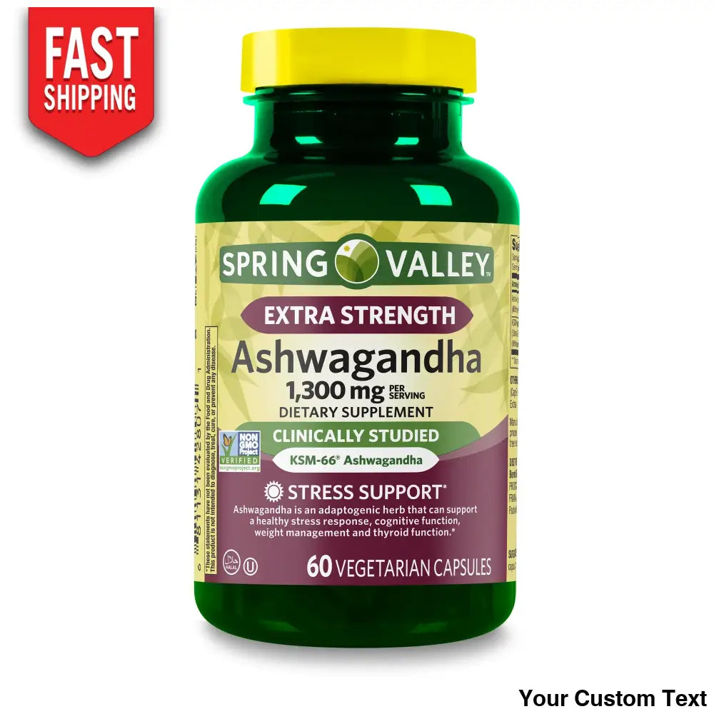 Ashwaghanda Extra Strenght 1300 Mg X 60 Pastillas Marca Spring Valley Suplementos Y Vitaminas