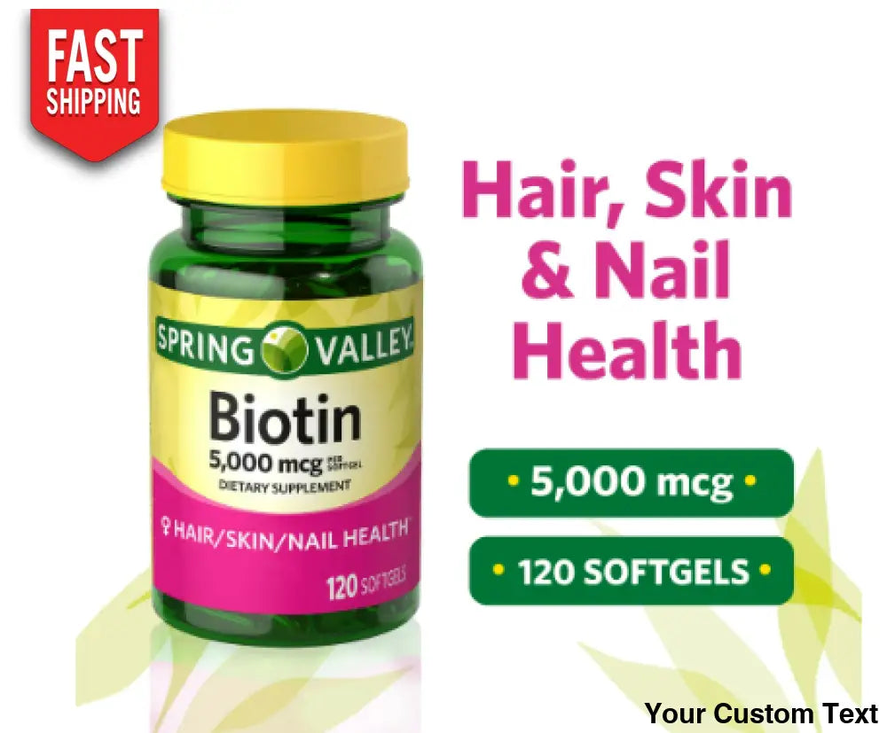 Biotina 5000 Mcg Spirng Valley 120 Pastillas Suplementos Y Vitaminas