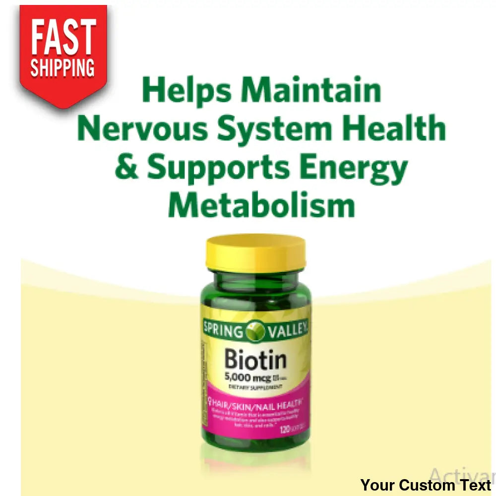 Biotina 5000 Mcg Spirng Valley 120 Pastillas Suplementos Y Vitaminas