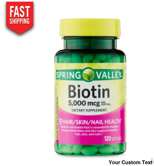 Biotina 5000 Mcg Spirng Valley 120 Pastillas Suplementos Y Vitaminas