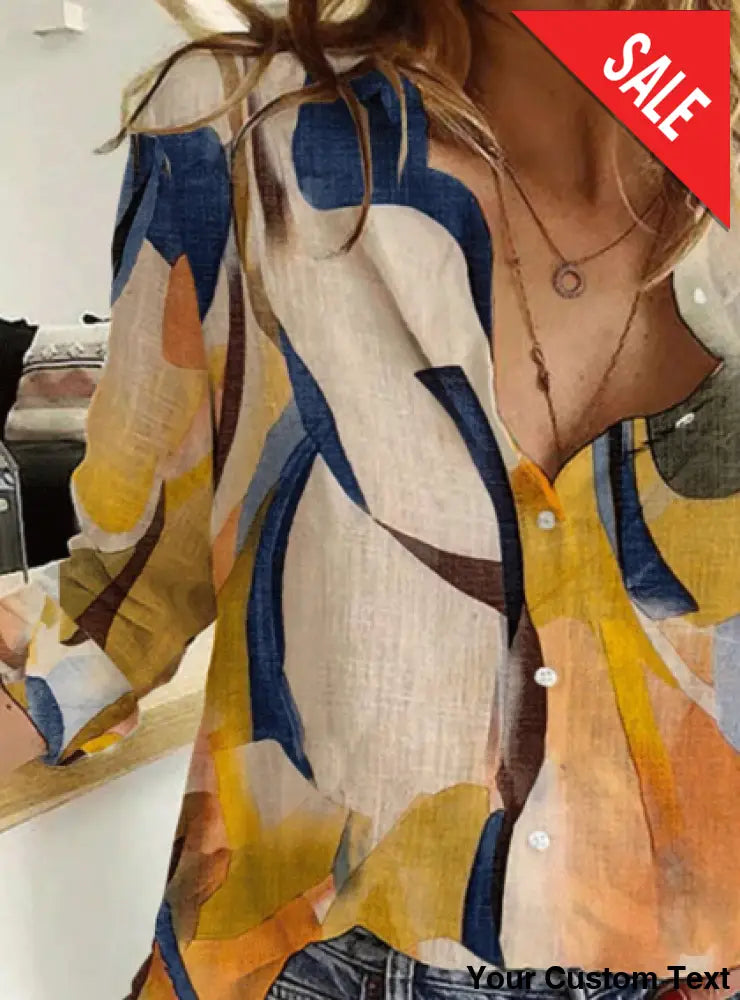 Blusa de manga larga con botón único de moda para mujer Camisa