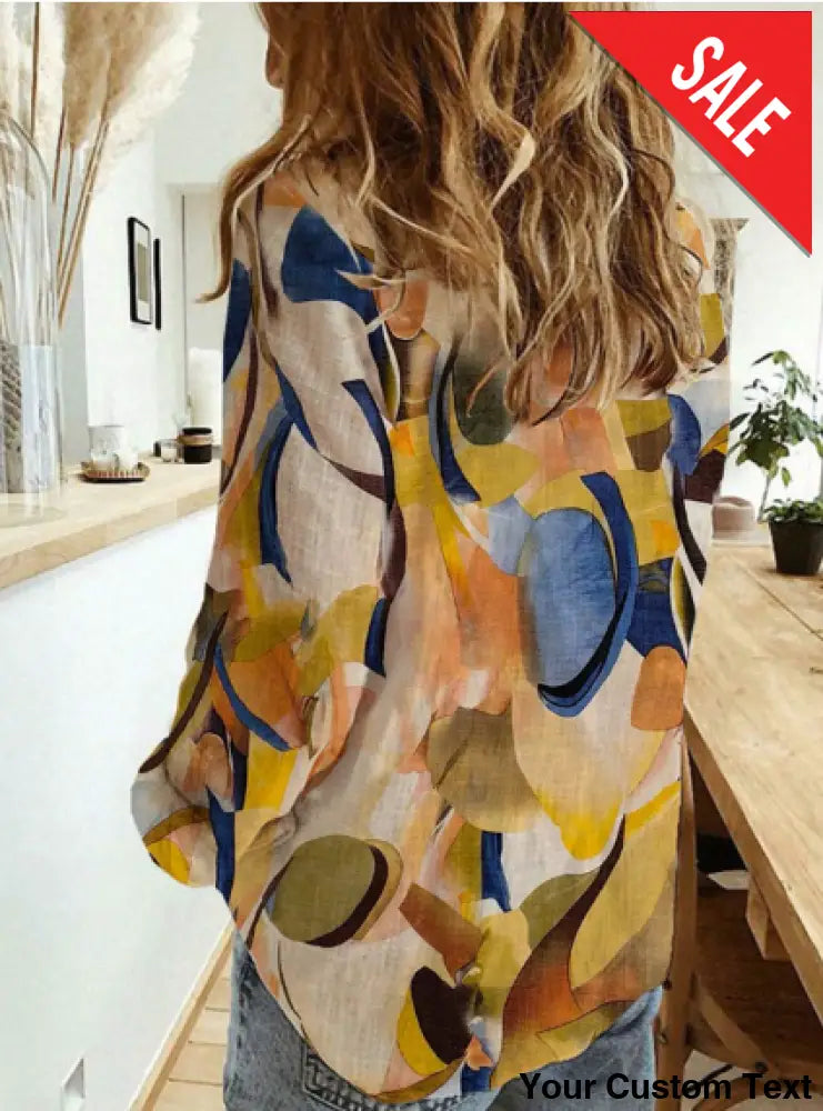 Blusa de manga larga con botón único de moda para mujer Camisa