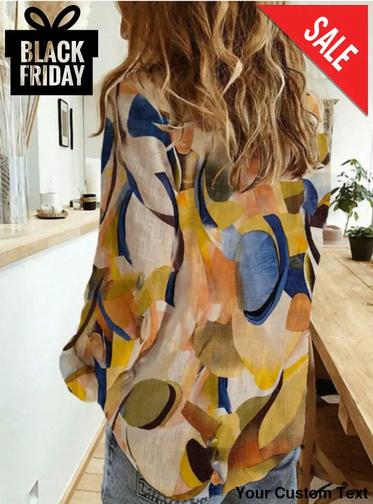 Blusa de manga larga con botón único de moda para mujer Camisa