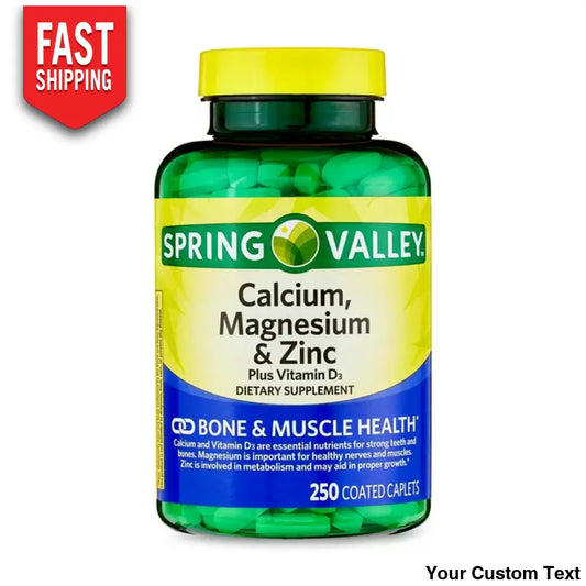 Calcio Magnesio & Zinc Spring Valley 250 Pastillas / Inmediata Suplementos Y Vitaminas para el cuidado muscular y del sistema nervioso