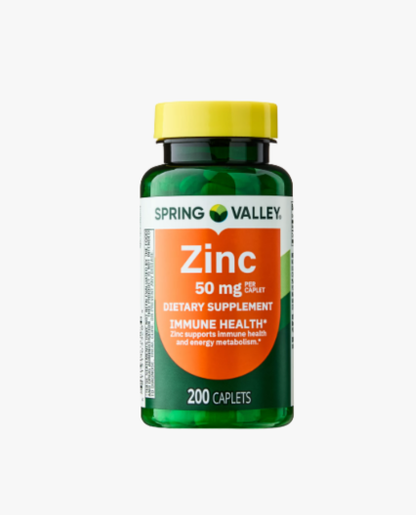 Zinc 50 mg marca Spring Valley x 200 Unidades