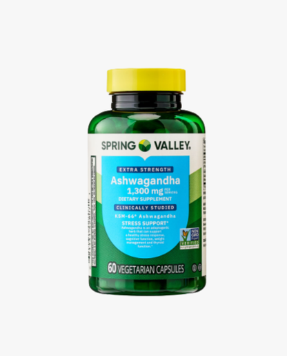 Ashwaghanda extra strenght 1300 mg x 60 pastillas marca Spring Valley