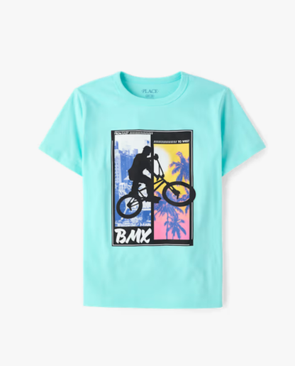 Camiseta estampada Bike azul marca Childrens Place
