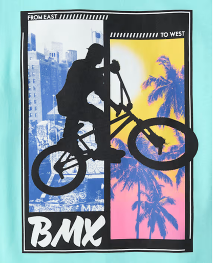 Camiseta estampada Bike azul marca Childrens Place