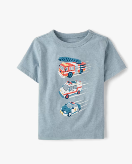 Camiseta estampada azul Carritos Marca Childrens Place