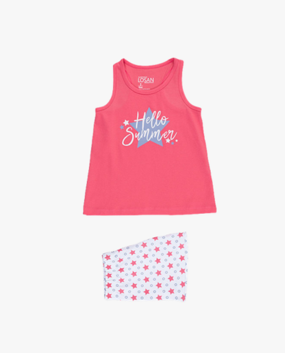 Pijama Hello Summer  para niña marca Losan