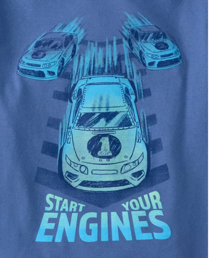 Camiseta estampada Racecar azul Marca Childrens Place
