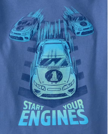 Camiseta estampada Racecar azul Marca Childrens Place