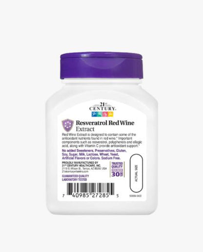 Resveratrol Century 21 Capsulas de extracto de Vino tinto