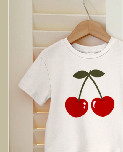 Pijama estampado cerezas para niñas