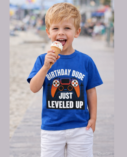 Camiseta estampada Gamer para niños azul Childrens Place