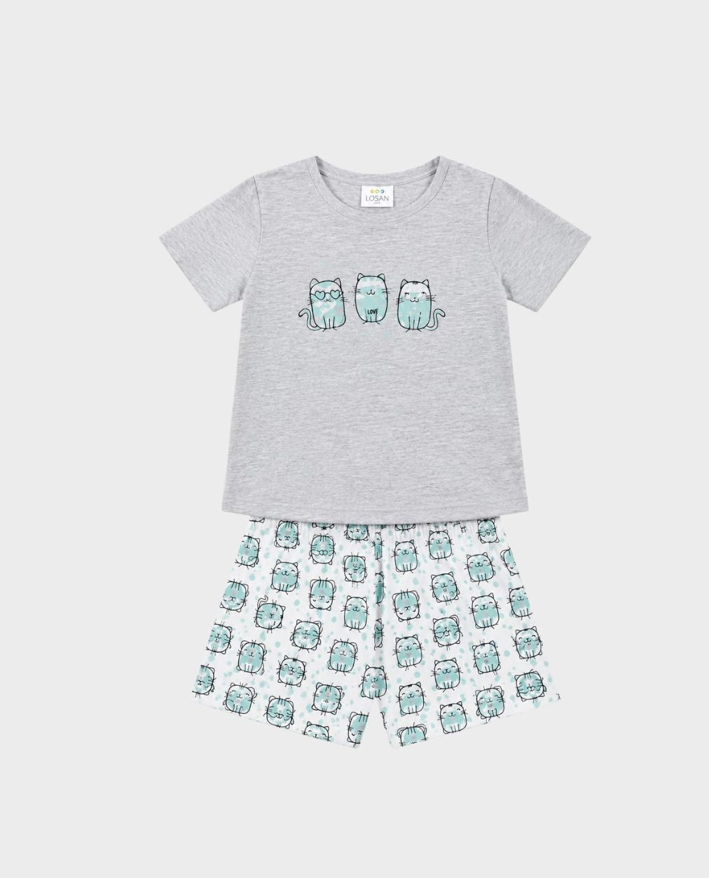 Pijama Gaticos para niña Marca Losan