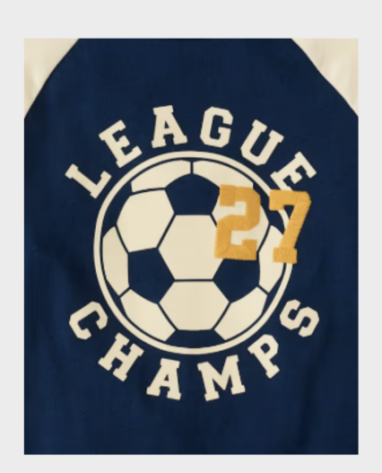 Camiseta estampada league champs para niños