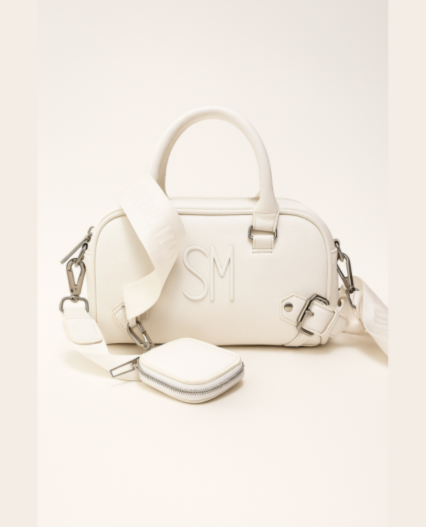 Cartera Steve Madden manos libres y handbag blanca