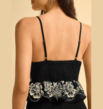 Blusa tiras estampada para mujer