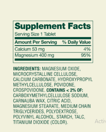 Magnesio 400 Mg Spring Valley 250 pastillas