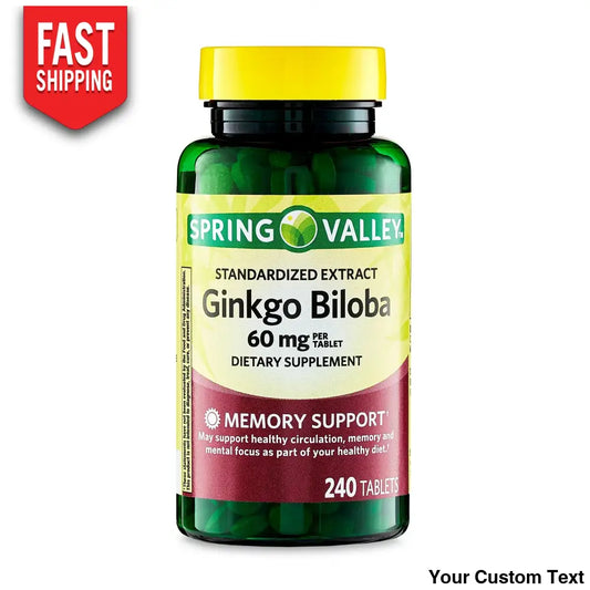 Ginkgo Biloba 60 Mg X 240 Tabletas Marca Spring Valley Suplementos Y Vitaminas
