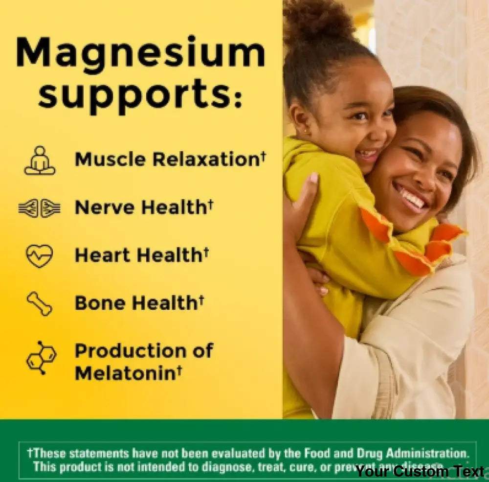 Glycinato de Magnesio Marca Nature Made - 60 Capsulas - Suplementos y Vitaminas