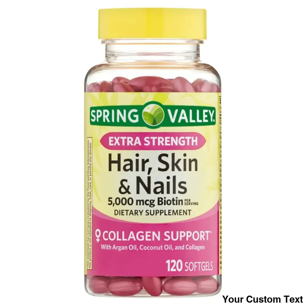 Hair Nail & Skin Marca Spring Valley X 120 Pastillas Suplementos Y Vitaminas