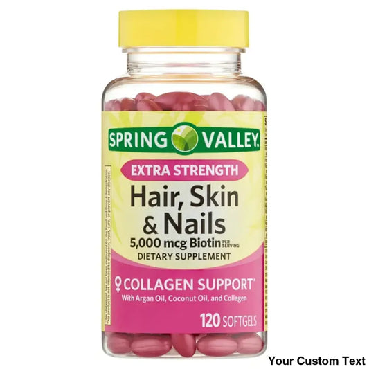 Hair Nail & Skin Marca Spring Valley X 120 Pastillas Suplementos Y Vitaminas