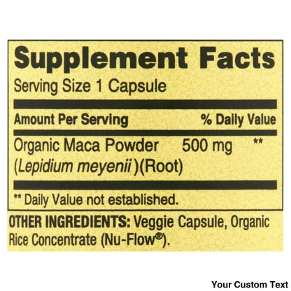 Maca 500 Mg Suplemento De Spring Valley Suplementos Y Vitaminas