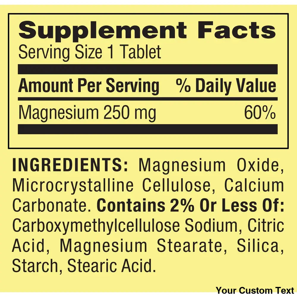 Magnesio 250 Mg Marca Spring Valley Suplementos Y Vitaminas