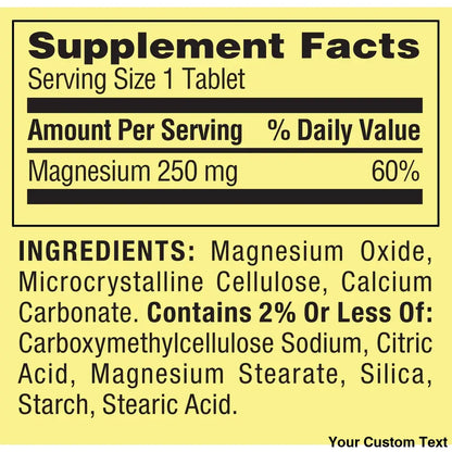 Magnesio 250 Mg Marca Spring Valley Suplementos Y Vitaminas