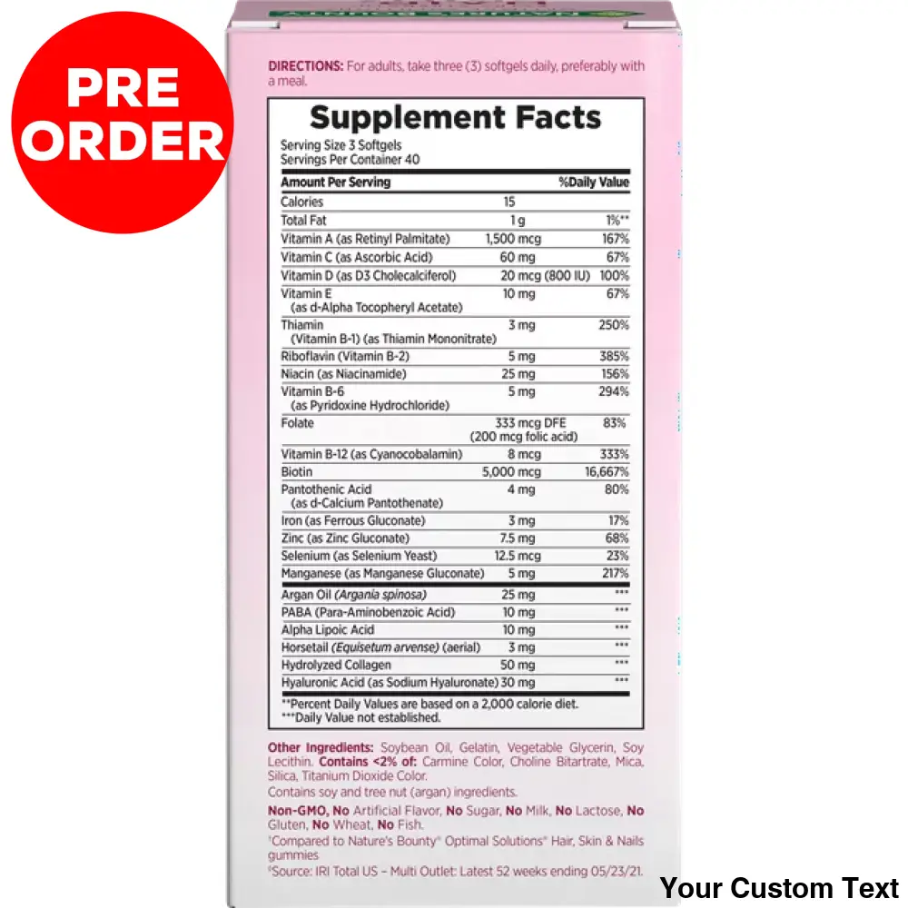 Nature’s Bounty Optimal Solutions Advanced Hair Skin And Nail Suplementos Y Vitaminas