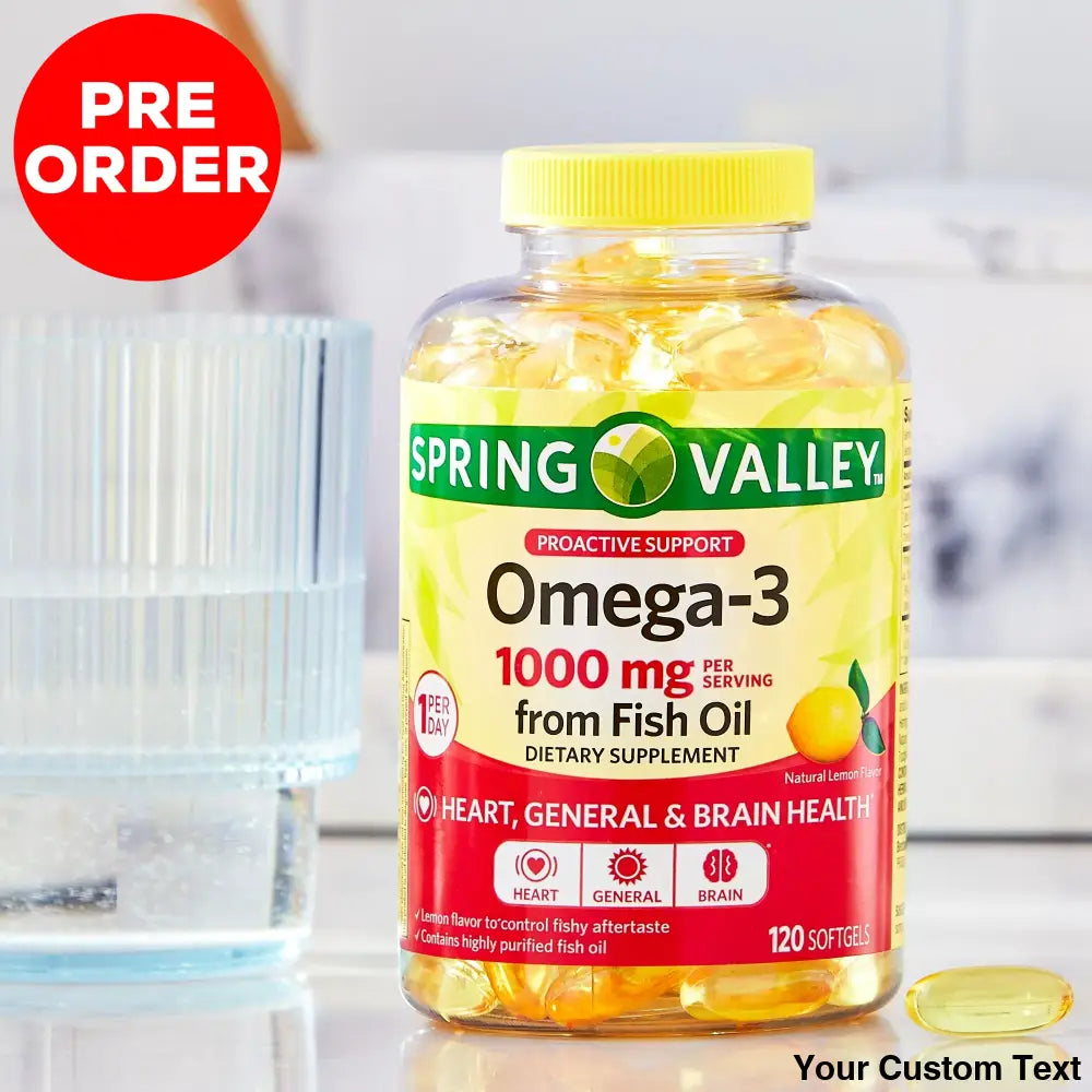 Omega 3 1000 Mg Marca Spring Valley 120 Pastillas Suplementos Y Vitaminas