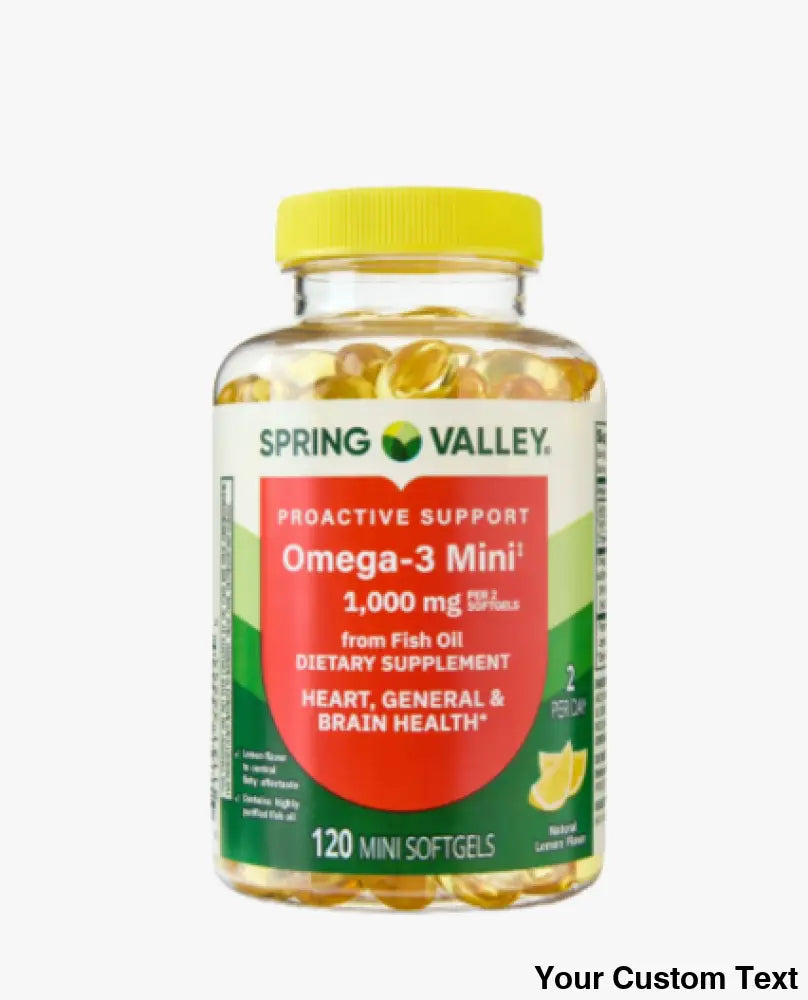 Omega 3 1000 mg marca Spring Valley 120 pastillas - 120 Pastillas - Suplementos y Vitaminas