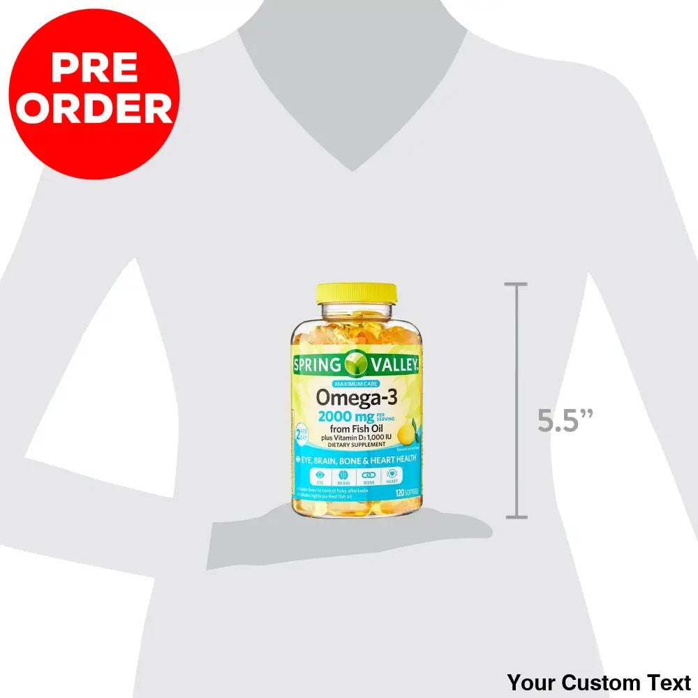Omega 3 2000 Mg From Fish Oil Spring Valley Suplementos Y Vitaminas