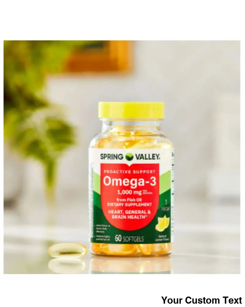 Omega 3 de 1000 mg Spring Valley - 60 pastillas softgel / 12 a 15 dias Hábiles - Suplementos y Vitaminas