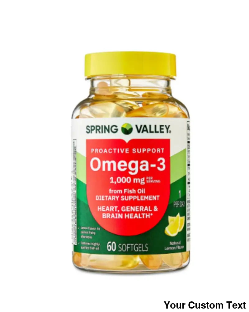 Omega 3 de 1000 mg Spring Valley - 60 pastillas softgel / 12 a 15 dias Hábiles - Suplementos y Vitaminas