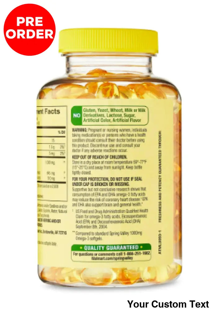 Omega 3 Mini De 1000 Mg Spring Valle Suplementos Y Vitaminas