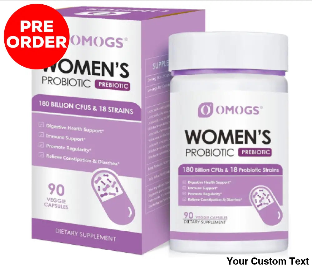 Probiótico con prebióticos orgánicos,para mujer 90 Pastillas Suplementos y Vitaminas