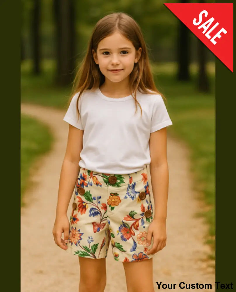 Short estampado floral para niña marca MC diseños 10 Short