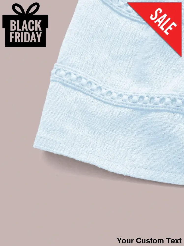 Top sin mangas con amarre delantero en Lino para mujer Blusa