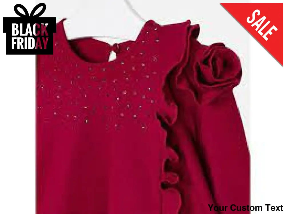 Vestido rojo mangas 3/4 marca Mayoral para niña 4 Vestido