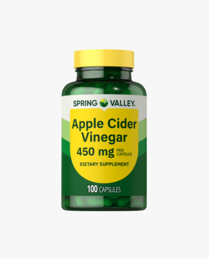 Vinagre de Manzana Spring Valley 450 mg 100 Cápsulas | Suplemento Alimenticio