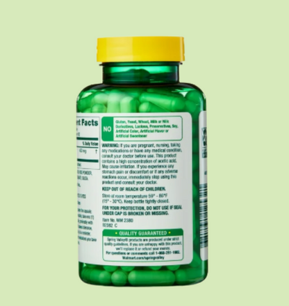 Vinagre de Manzana Spring Valley 450 mg 100 Cápsulas | Suplemento Alimenticio