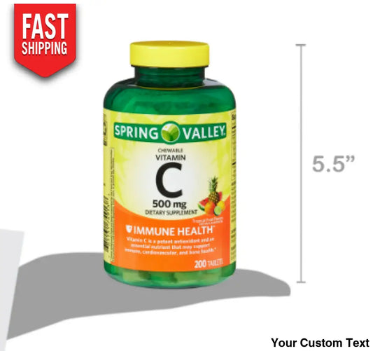 Vitamina C 500 Mg Masticable Spring Valley Suplementos Y Vitaminas